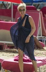 EMMA FORBES Out at a Beach in Barbados 12/24/2017