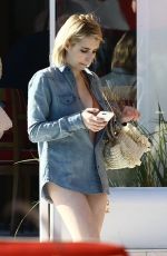 EMMA ROBERETS in Covered Bikini at a Beach in Miami 12/13/2017