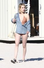 EMMA ROBERETS in Covered Bikini at a Beach in Miami 12/13/2017