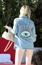 EMMA ROBERETS in Covered Bikini at a Beach in Miami 12/13/2017