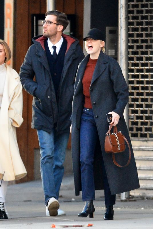 EMMA STONE and Dave McCary Night in New York 12/12/2017