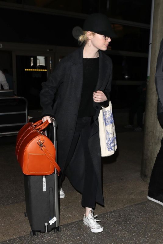 EMMA STONE at LAX Airport in Los Angeles 12/18/2017