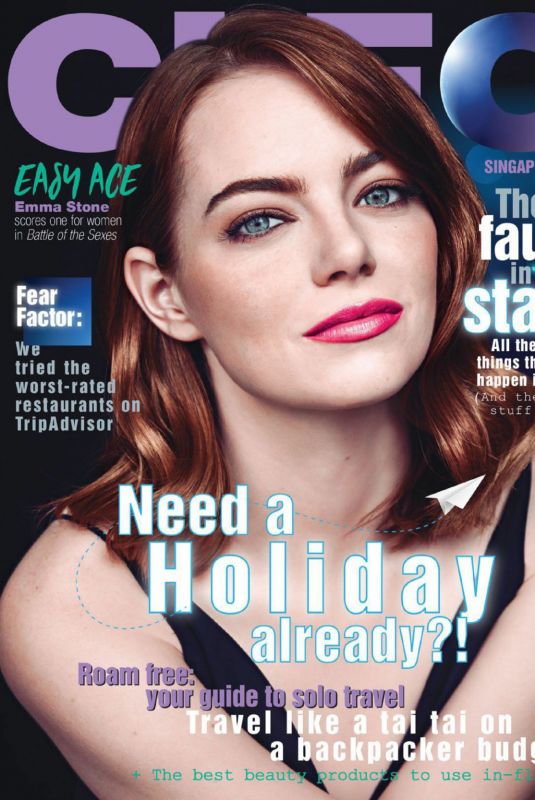 EMMA STONE in Cleo Magazine, Singapore January 2018