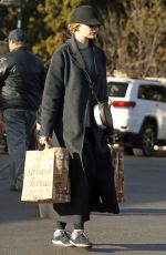 EMMA STONE Shopping for Grocery in Beverly Hills 12/22/2017