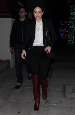 EMMY ROSSUM and Sam Esmail at Matsuhisa Restaurant in Los Angeles 12/10/2017