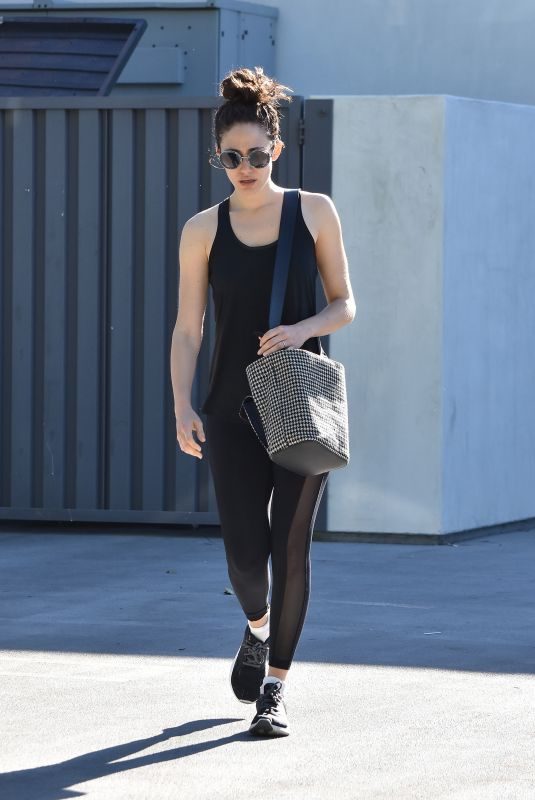 EMMY ROSSUM Heading to a Gym in Los Angeles 12/07/2017