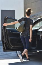 EMMY ROSSUM Leaves Body by Simone in Los Angeles 12/01/2017