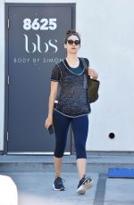 EMMY ROSSUM Leaves Body by Simone in Los Angeles 12/01/2017