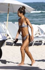 ERIKA WHEATON in Bikini at a Beach in Miami 12/05/2017