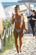 ERIKA WHEATON in Bikini at a Beach in Miami 12/05/2017