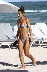 ERIKA WHEATON in Bikini at a Beach in Miami 12/05/2017