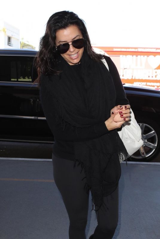 EVA LONGORIA at Los Angeles International Airport 12/01/2017