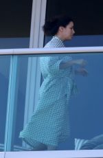 EVA LONGORIA on Balcony of Her Hotel in Miami 12/22/2017