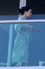 EVA LONGORIA on Balcony of Her Hotel in Miami 12/22/2017