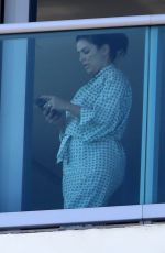 EVA LONGORIA on Balcony of Her Hotel in Miami 12/22/2017