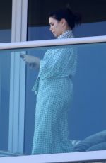 EVA LONGORIA on Balcony of Her Hotel in Miami 12/22/2017