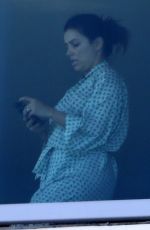EVA LONGORIA on Balcony of Her Hotel in Miami 12/22/2017
