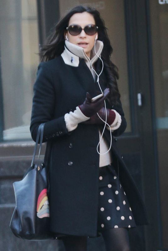 FAMKE JANSSEN Out and About in New York 12/21/2017