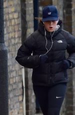 FELICITY JONES Out Jogging in New York 12/08/2017