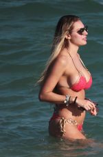 FRANCESCA BRAMBILLA and LIVIA CANALLIS in Bikinis at a Beach in Miami 12/08/2017