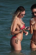 FRANCESCA BRAMBILLA and LIVIA CANALLIS in Bikinis at a Beach in Miami 12/08/2017