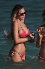 FRANCESCA BRAMBILLA and LIVIA CANALLIS in Bikinis at a Beach in Miami 12/08/2017