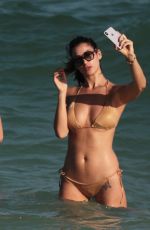 FRANCESCA BRAMBILLA and LIVIA CANALLIS in Bikinis at a Beach in Miami 12/08/2017