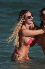 FRANCESCA BRAMBILLA and LIVIA CANALLIS in Bikinis at a Beach in Miami 12/08/2017