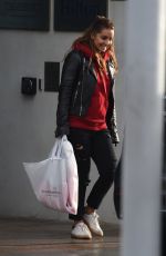 FRANKIE BRIDGE and LOUISE REDKNAPP Leaves Hilton Hotel in Liverpool 12/29/2017