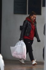 FRANKIE BRIDGE and LOUISE REDKNAPP Leaves Hilton Hotel in Liverpool 12/29/2017
