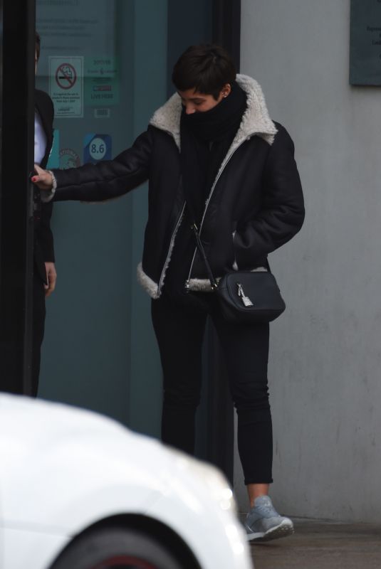 FRANKIE BRIDGE and LOUISE REDKNAPP Leaves Hilton Hotel in Liverpool 12/29/2017