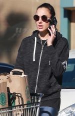 GAL GADOT Shopping at Whole Foods in Los Angeles 12/29/2017