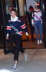 GIGI and BELLA HADID Leaves Their Apartment in New York 12/19/2017