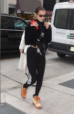GIGI and BELLA HADID Out in New York 12/20/2017