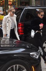 GIGI and BELLA HADID Out in New York 12/20/2017