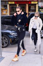 GIGI and BELLA HADID Out in New York 12/20/2017