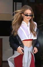 GIGI HADID Leaves Her Apartment in New York 12/14/2017