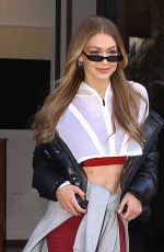 GIGI HADID Leaves Her Apartment in New York 12/14/2017