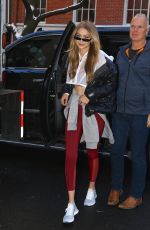 GIGI HADID Leaves Her Apartment in New York 12/14/2017
