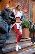 GIGI HADID Leaves Reebok Christmas Party in New York 12/14/2017