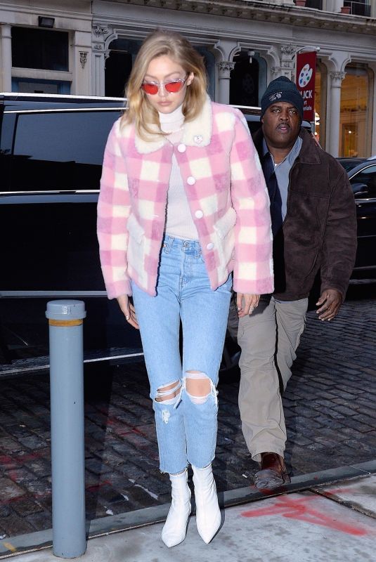 GIGI HADID Out and About in New York 12/20/2017