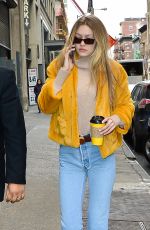 GIGI HADID Out for Coffee in New York 12/15/2017