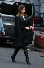 GINA GERSHON on the Set of Fashion Victim in New York 12/03/2017