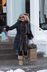 GOLDIE HAWN Out Shopping in Aspen 12/22/2017
