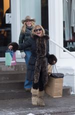 GOLDIE HAWN Out Shopping in Aspen 12/22/2017