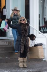 GOLDIE HAWN Out Shopping in Aspen 12/22/2017