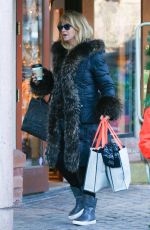 GOLDIE HAWN Out Shopping in Aspen 12/29/2017