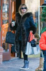 GOLDIE HAWN Out Shopping in Aspen 12/29/2017