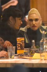 GWEN STEFANI Out for Dinner at Yalla Yalla Beirut Street Restaurant in London 11/30/2017