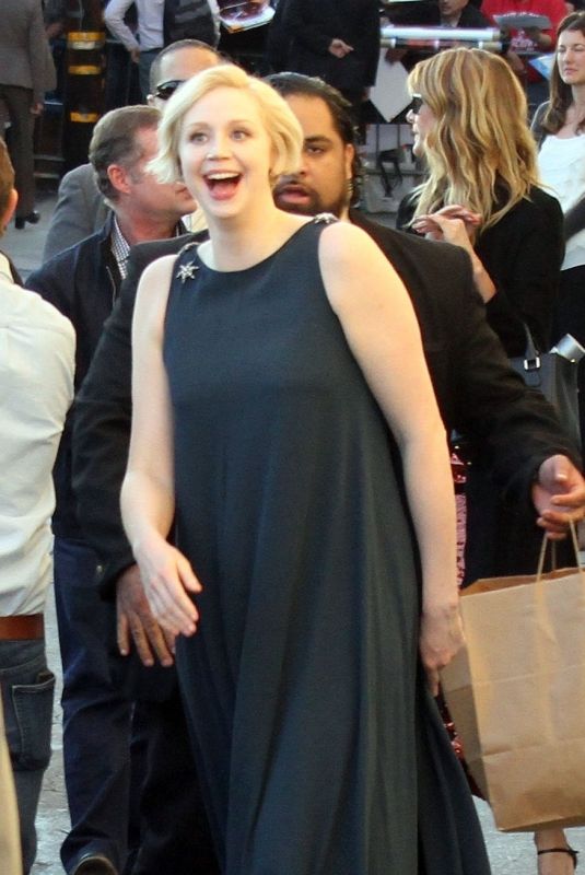 GWENDOLINE CHRISTIE Arrives at Jimmy Kimmel Live! in New York 12/01/2017
